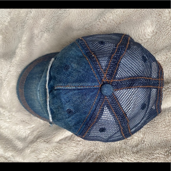 Genuine dark blue kustommade distressed Von Dutch hat - Picture 3 of 5